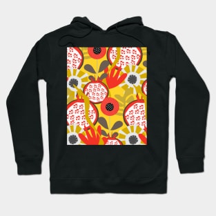 Pomegranates and red flowers Hoodie